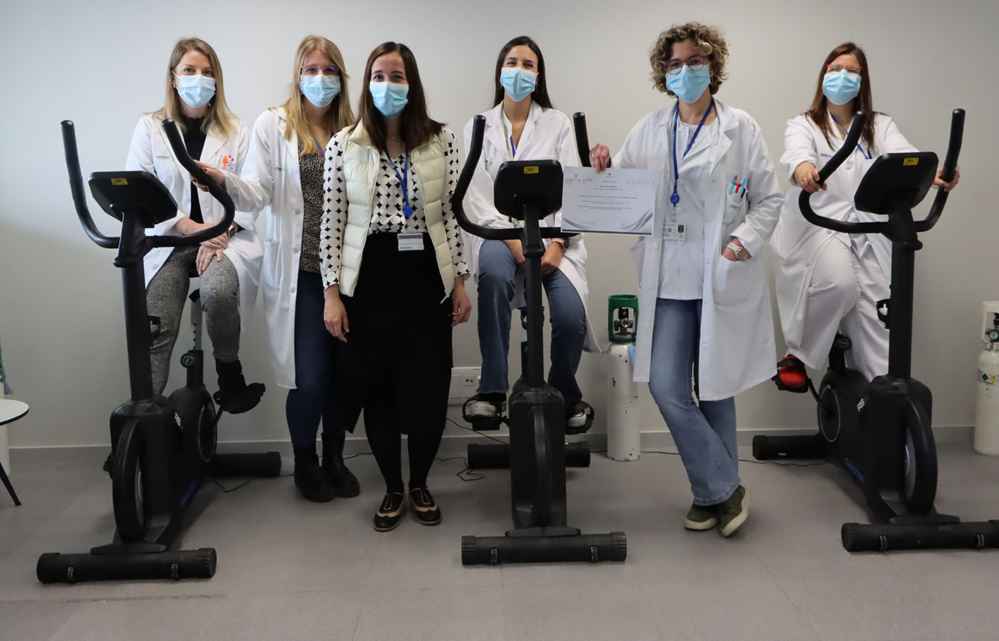 Las siete doctoras premiadas del Hospital Universitario de Toledo.