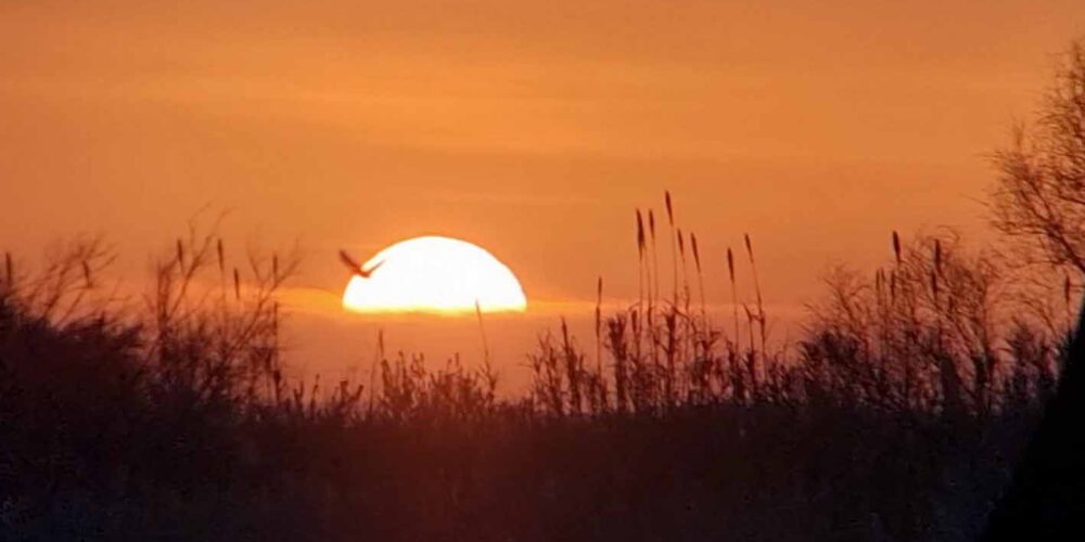 La predicción de la Aemet para el Sábado Santo (en la foto, último atardecer en un punto de CLM). Foto: @LeoAstronomada.