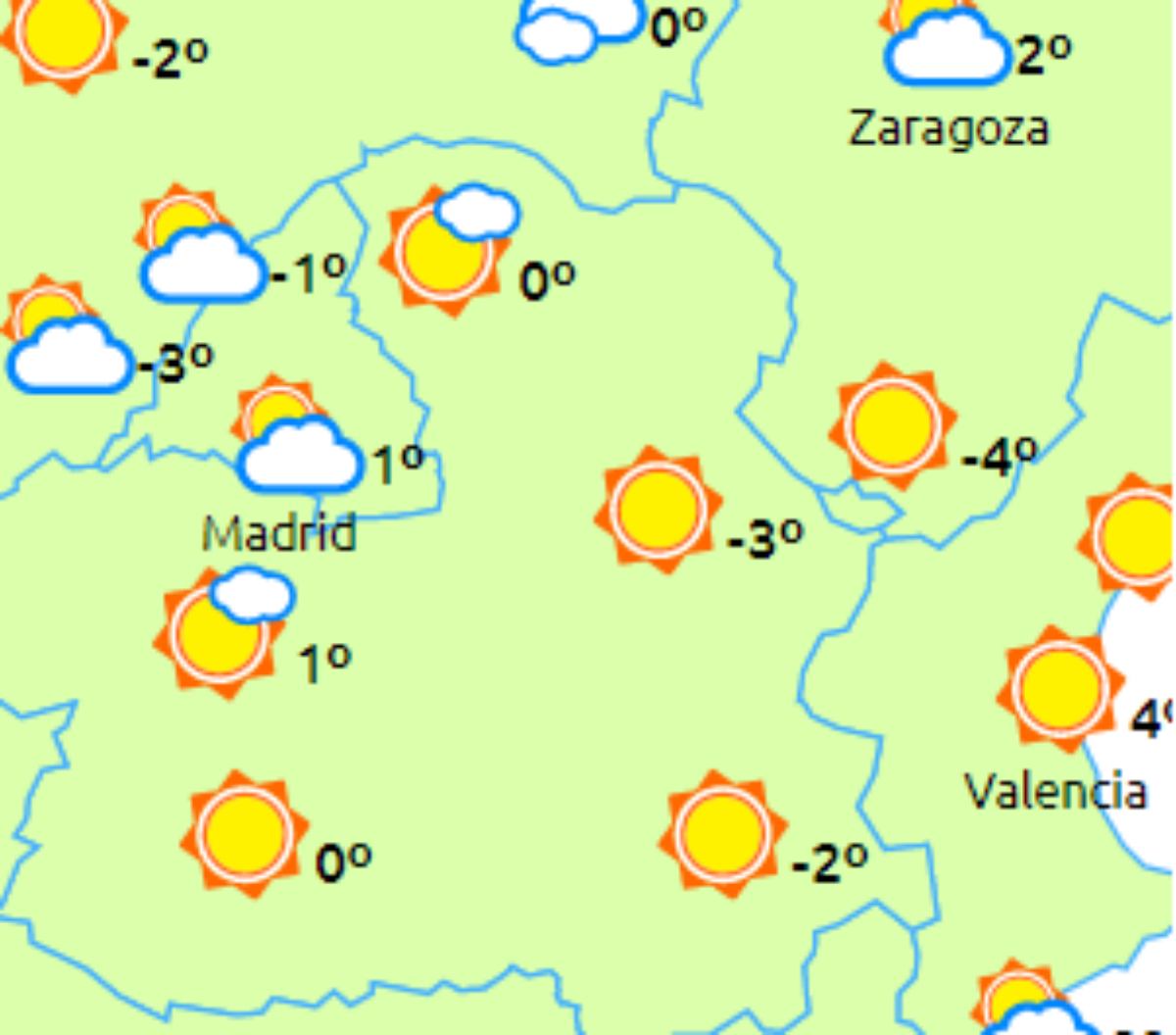 Las mínimas en la provincia de Albacete podrían llegar a -3 grados.