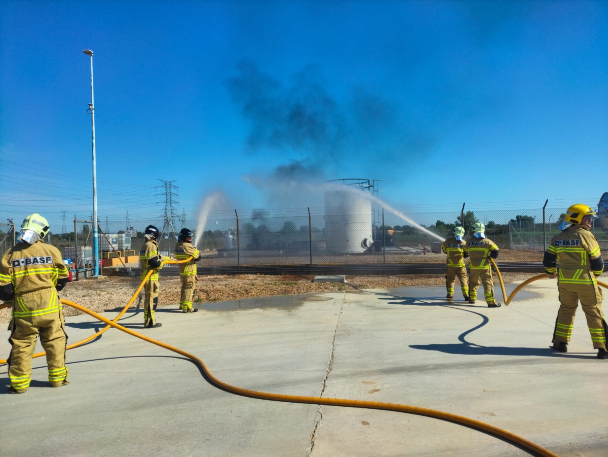 Simulacro de incendio en BASF