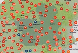 Temperaturas que habrá esta tarde en Castilla-La Mancha.