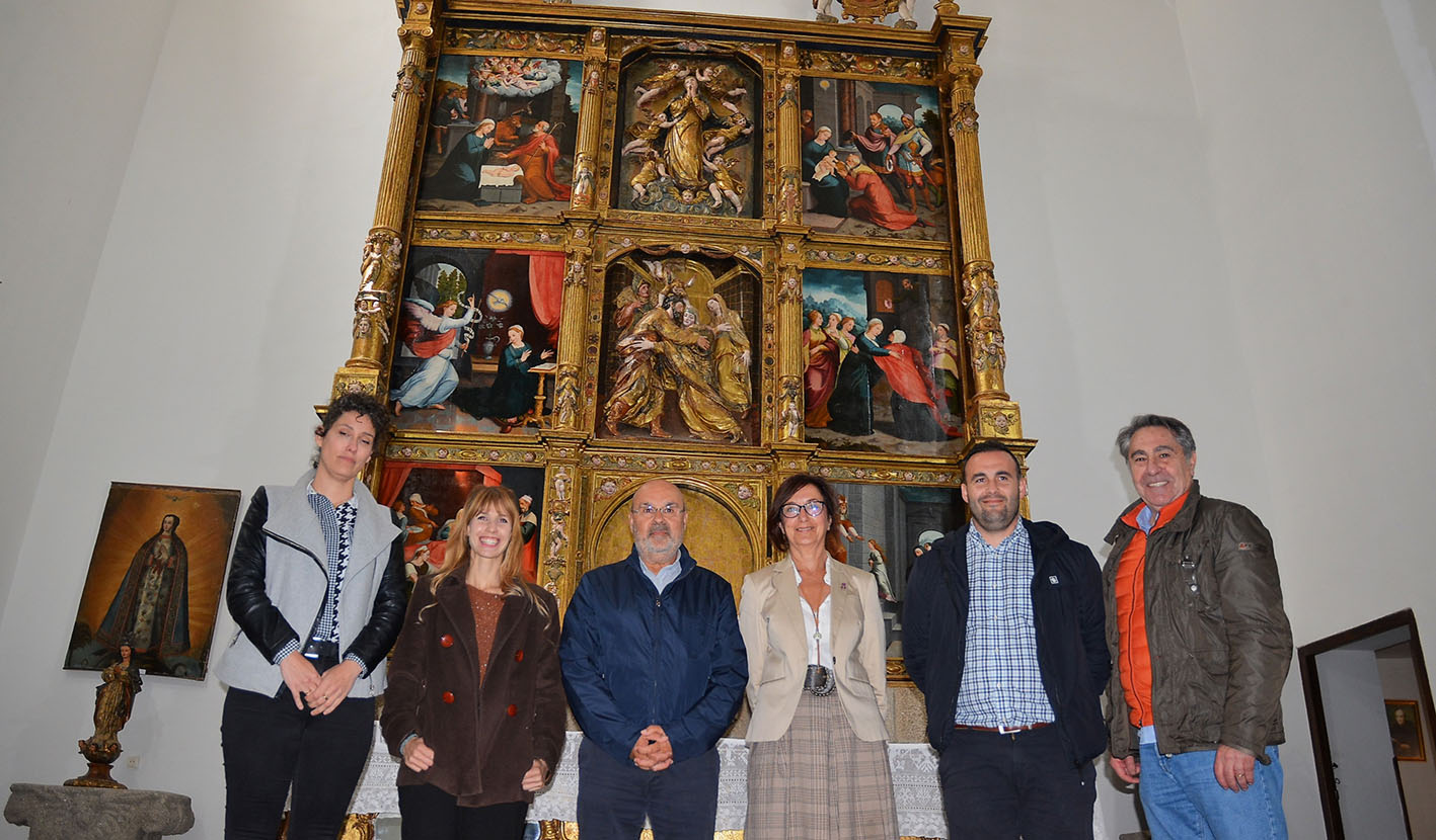 El impresionante retablo rehabilitado en Oropesa.