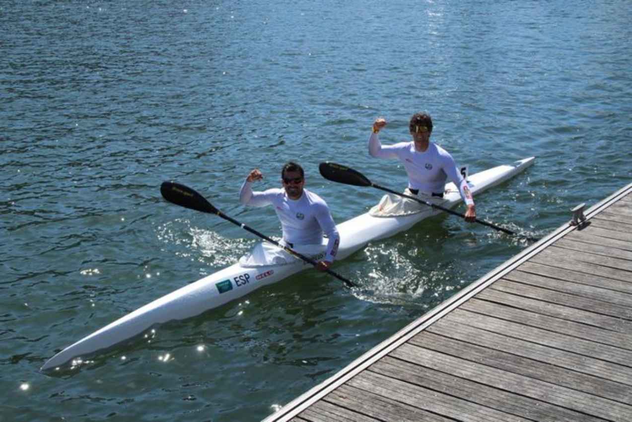 Paco Cubelos e Íñigo Peña tras imponerse en el selectivo que les ha dado el billete al Mundial.