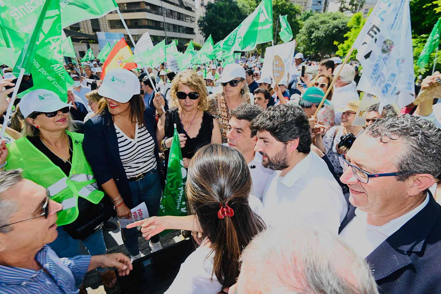 López Miras, durante la última manifestación del Scrats.