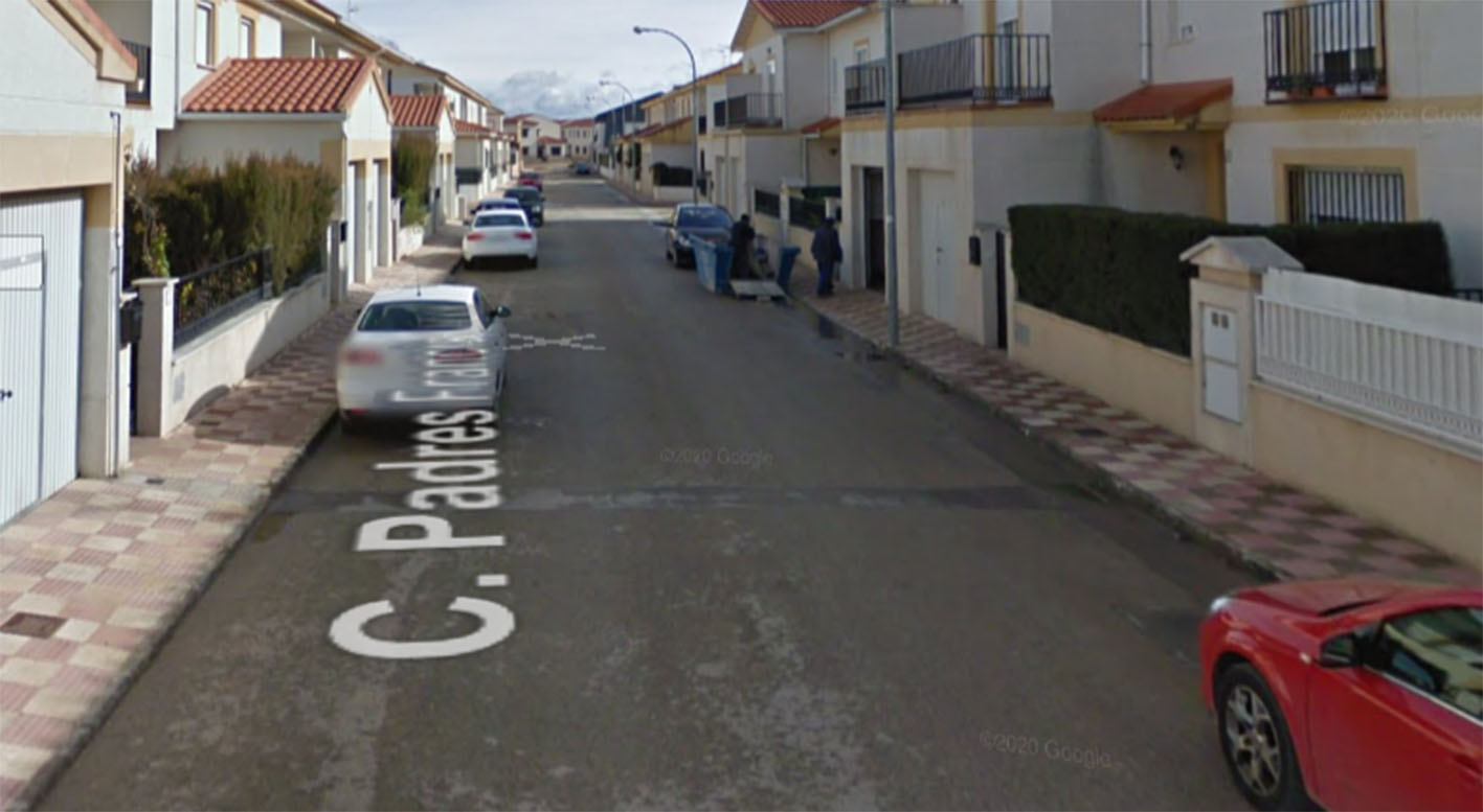 Calle Padres Franciscanos, en Quintanar de la Orden (Toledo).