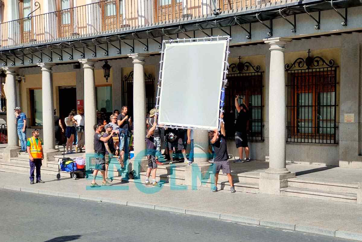 Rodaje en la plaza de Zocodover, en Toledo.