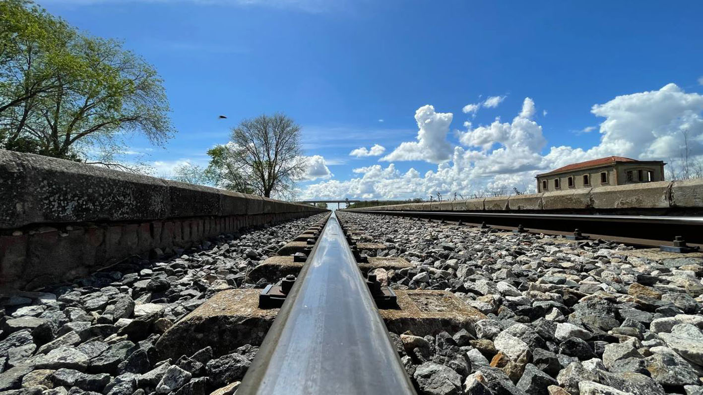 Imagen de archivo de una vía de tren