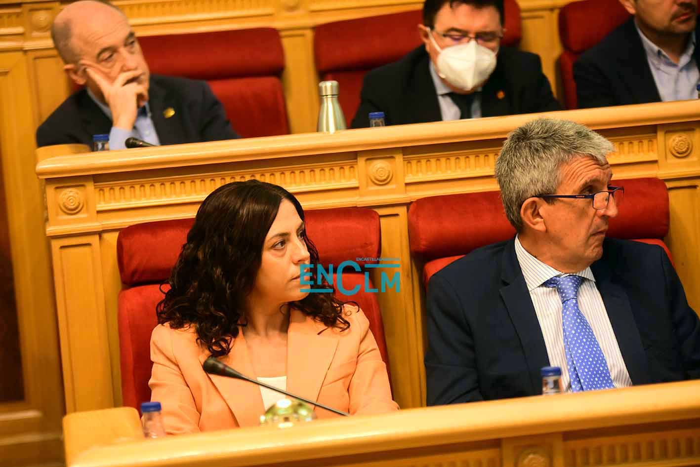 Noelia de la Cruz, portavoz del PSOE; y José Pablo Sabrido, vicealcalde. Foto: Rebeca Arango.