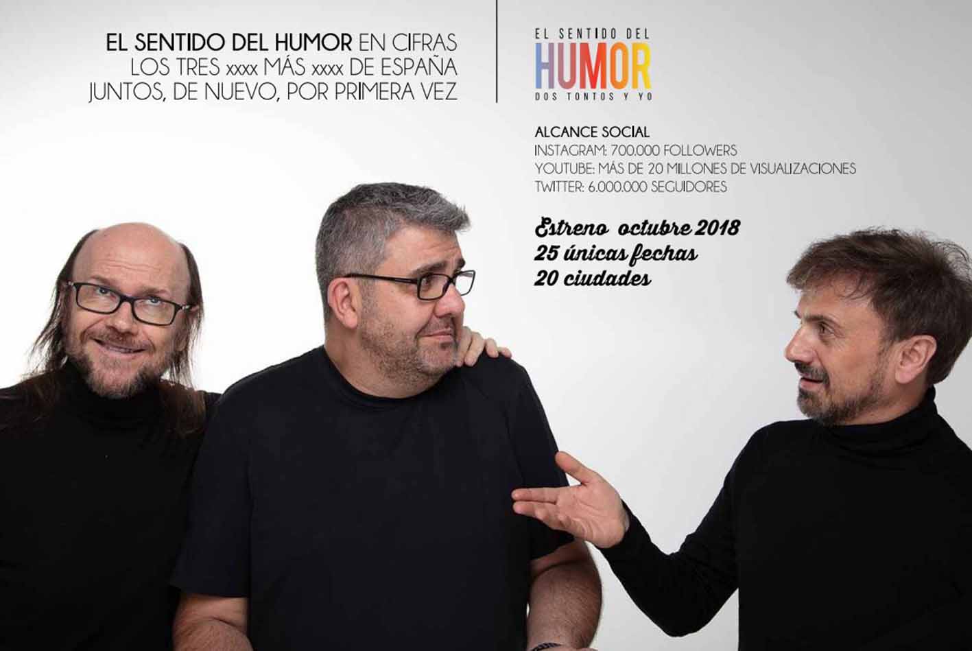 Aplazado el espectáculo de estos tres humoristas hasta 2023. Foto subida de la web elsentidodelhumor,com.
