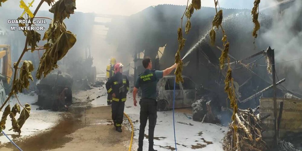 Así quedó el inmueble de Villarrubia de los Ojos tras el grave incendio.