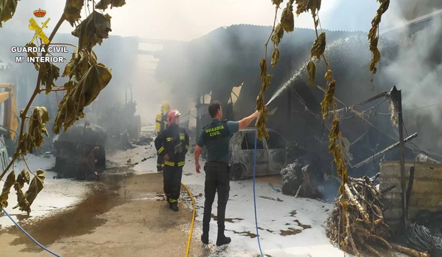 Así quedó el inmueble de Villarrubia de los Ojos tras el grave incendio.