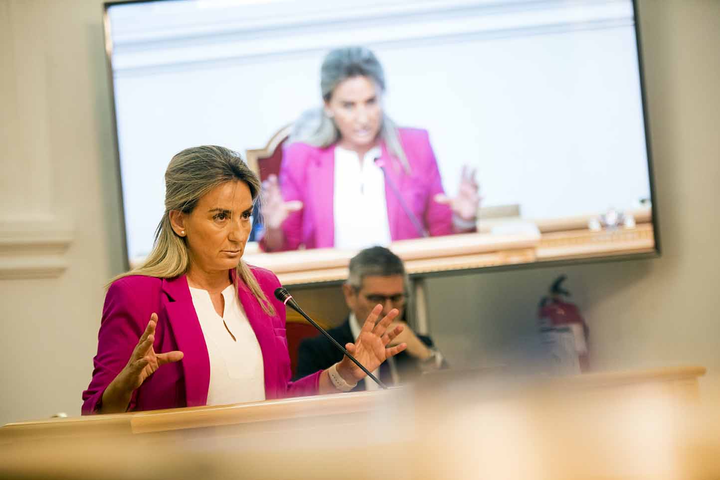 Milagros Tolón, alcaldesa de Toledo, durante el Debate sobre el Estado del Municipio