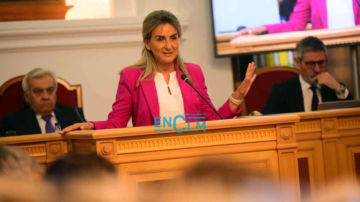 Milagros Tolón, alcaldesa de Toledo, durante el Debate sobre el Estado del Municipio. Foto: Rebeca Arango.