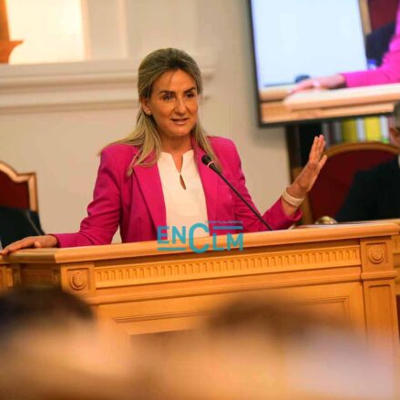 Milagros Tolón, alcaldesa de Toledo, durante el Debate sobre el Estado del Municipio. Foto: Rebeca Arango.