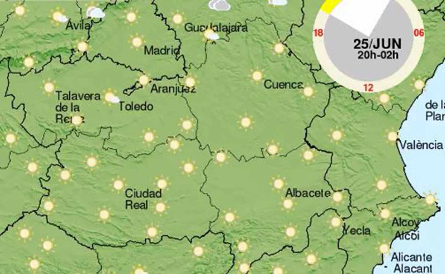 Mapa de la predicción para CLM.