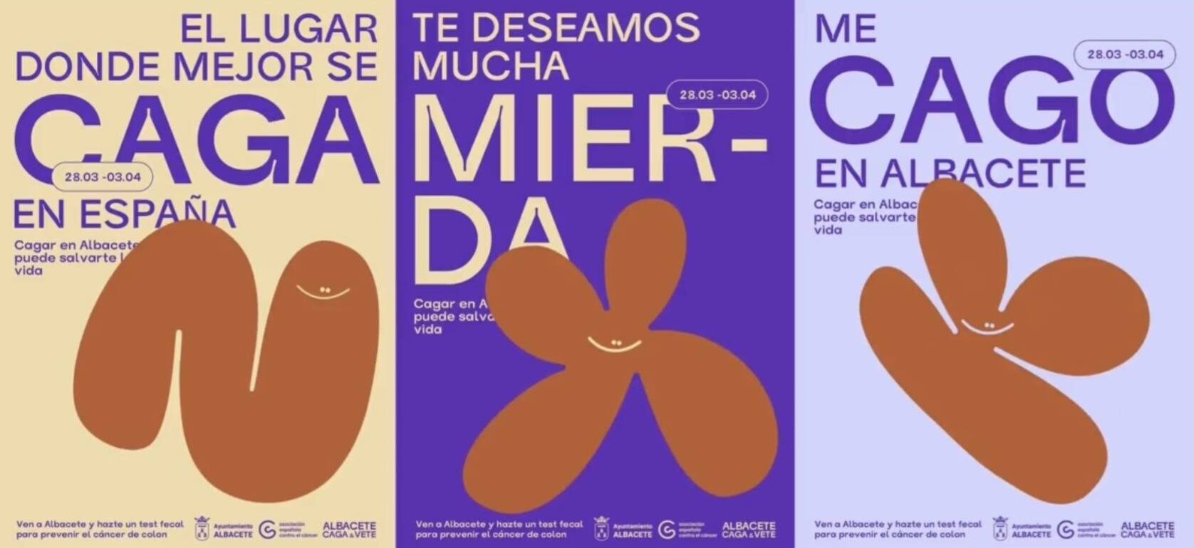 Campaña ficticia de una escuela de creativos de Madrid cuyo eslogan es "Albacete, caga y vete". Imagen de Escuela Brother.