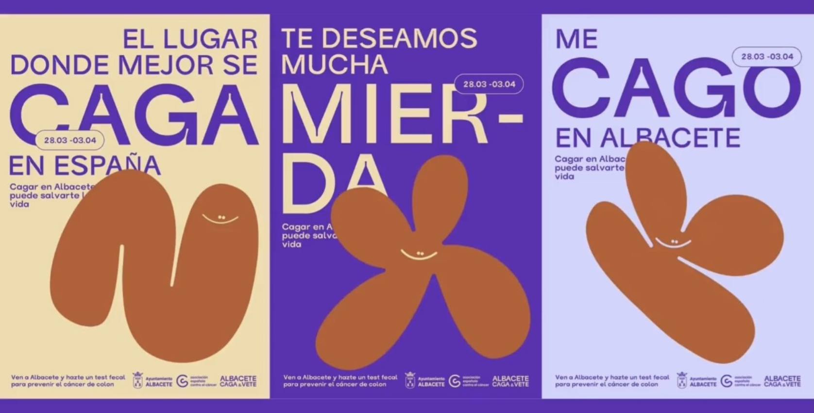 Campaña ficticia de una escuela de creativos de Madrid cuyo eslogan es "Albacete, caga y vete". Imagen de Escuela Brother.