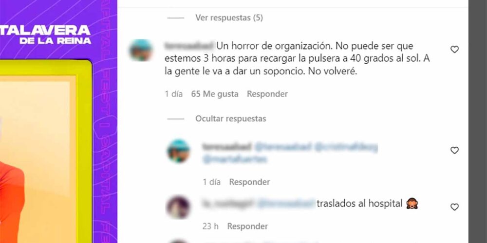 Algunas de las quejas en redes sobre el Capital Fest.