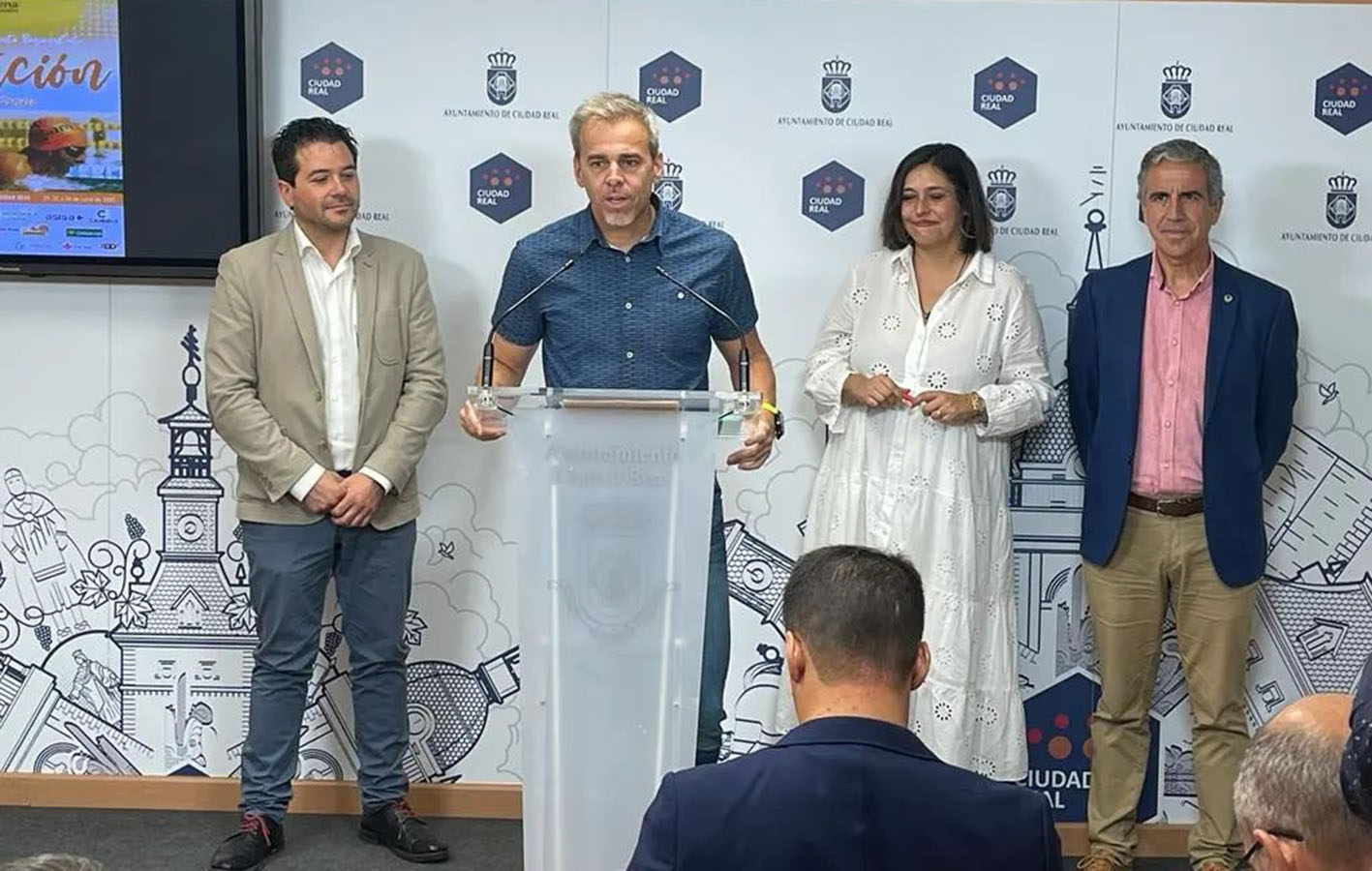 Presentación del Campeonato regional de Natación de Fecam que se celebrará este fin de semana en Ciudad Real.