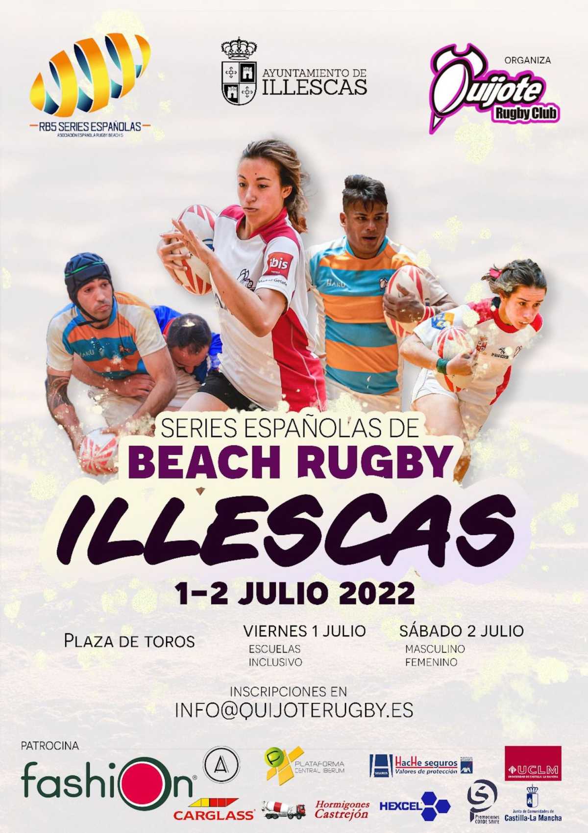 Cartel de las Series Nacionales de rugby playa.