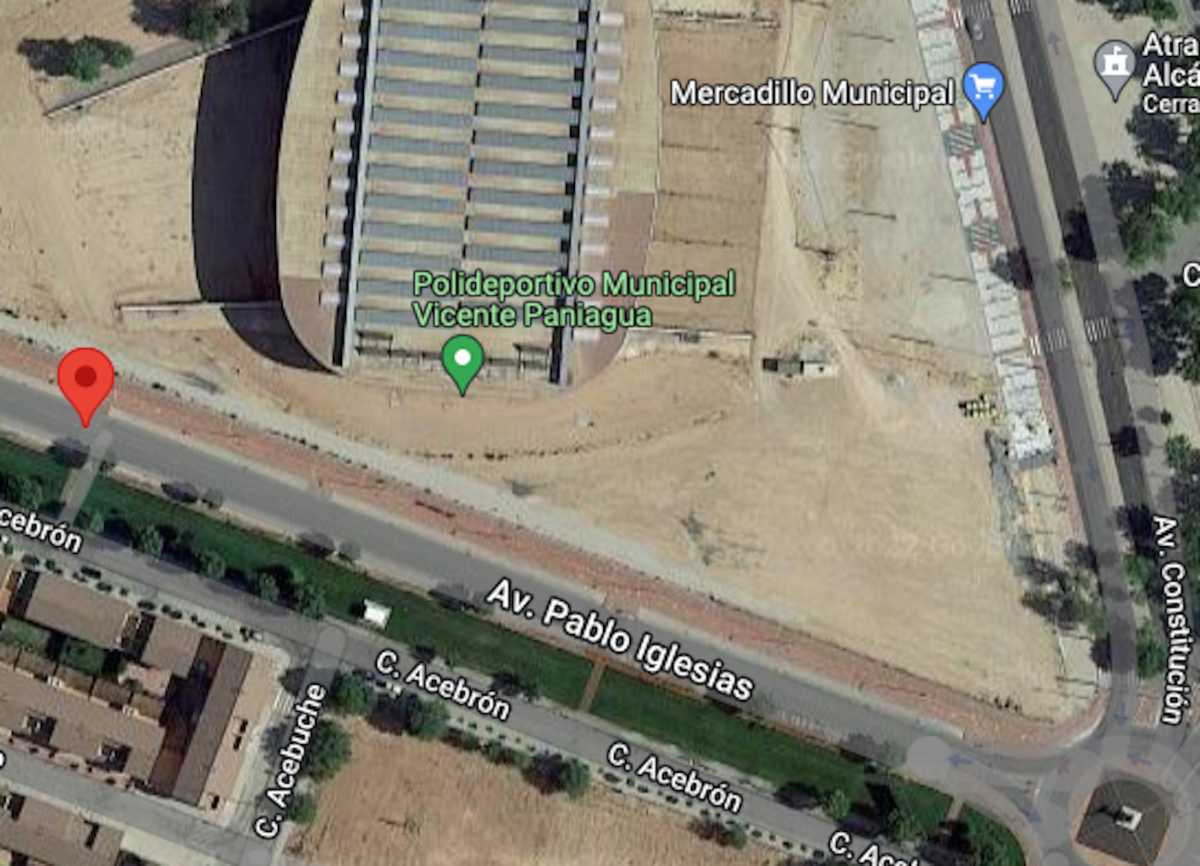 Esta es la ubicación de la Residencia para Deportistas de la FFCM, en Alcázar. Imagen: Google Maps.