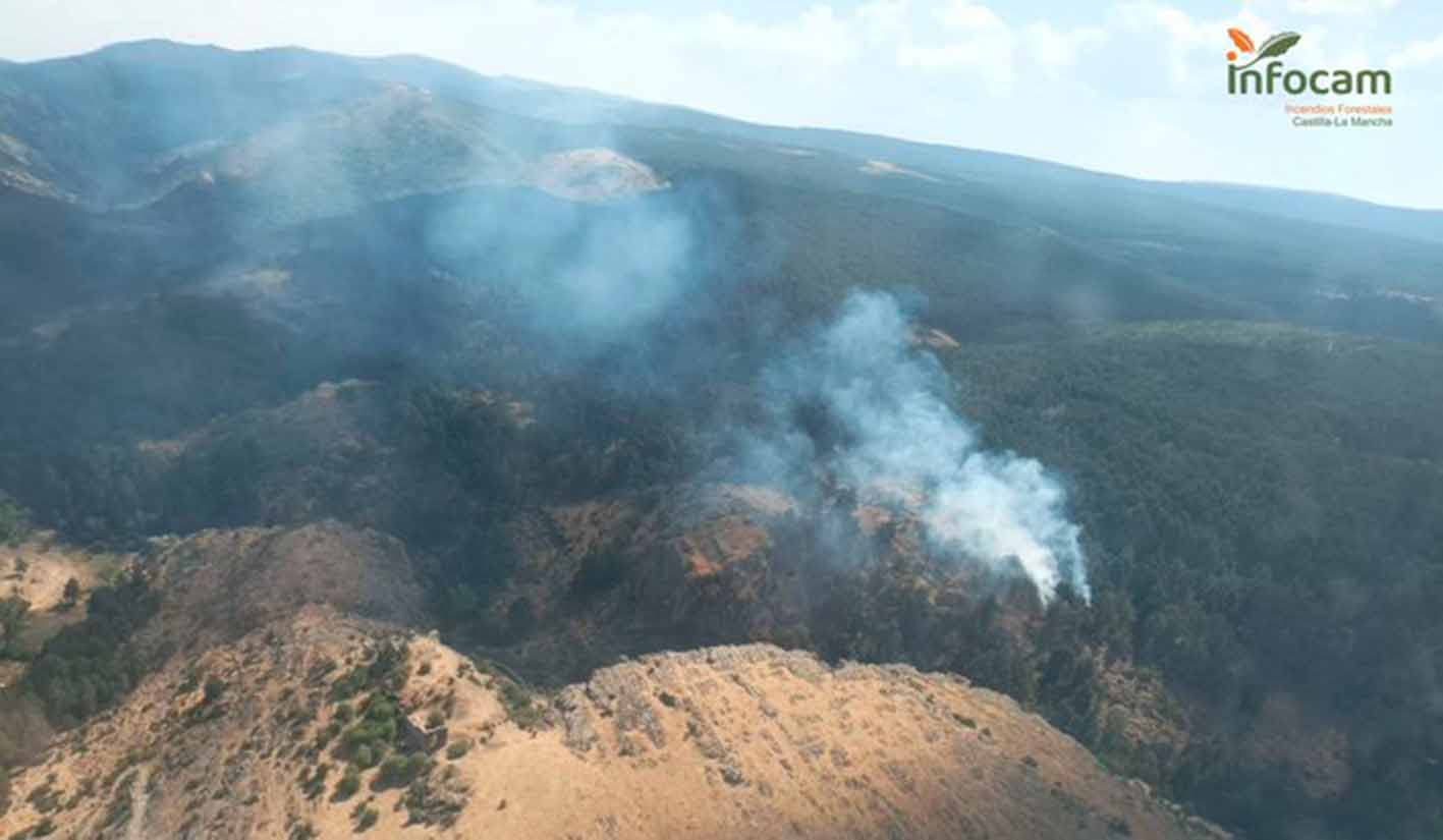 Incendio declarado en Galve de Sorbe (Guadalajara). Foto: Plan Infocam.