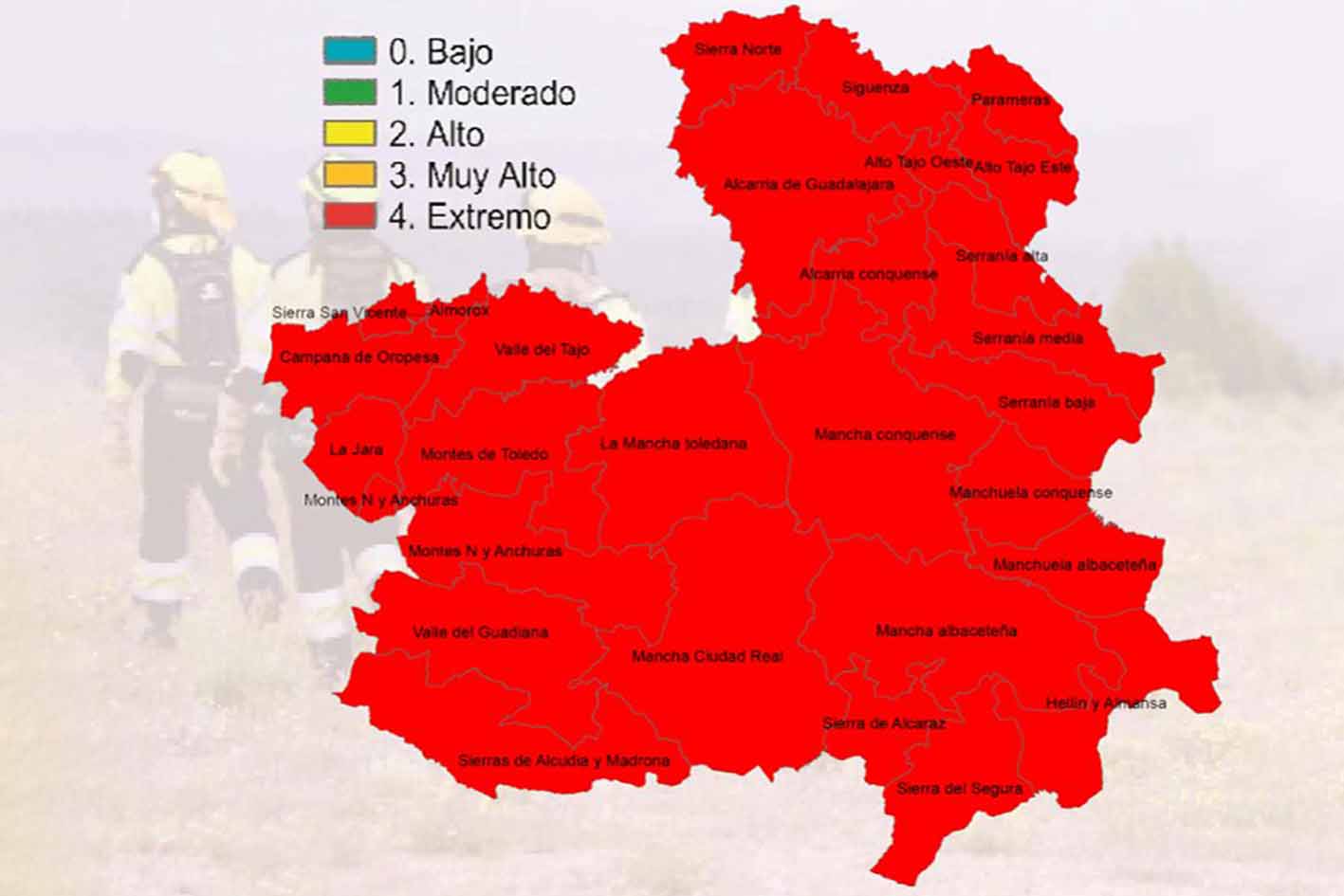 Mapa riesgo de incendios