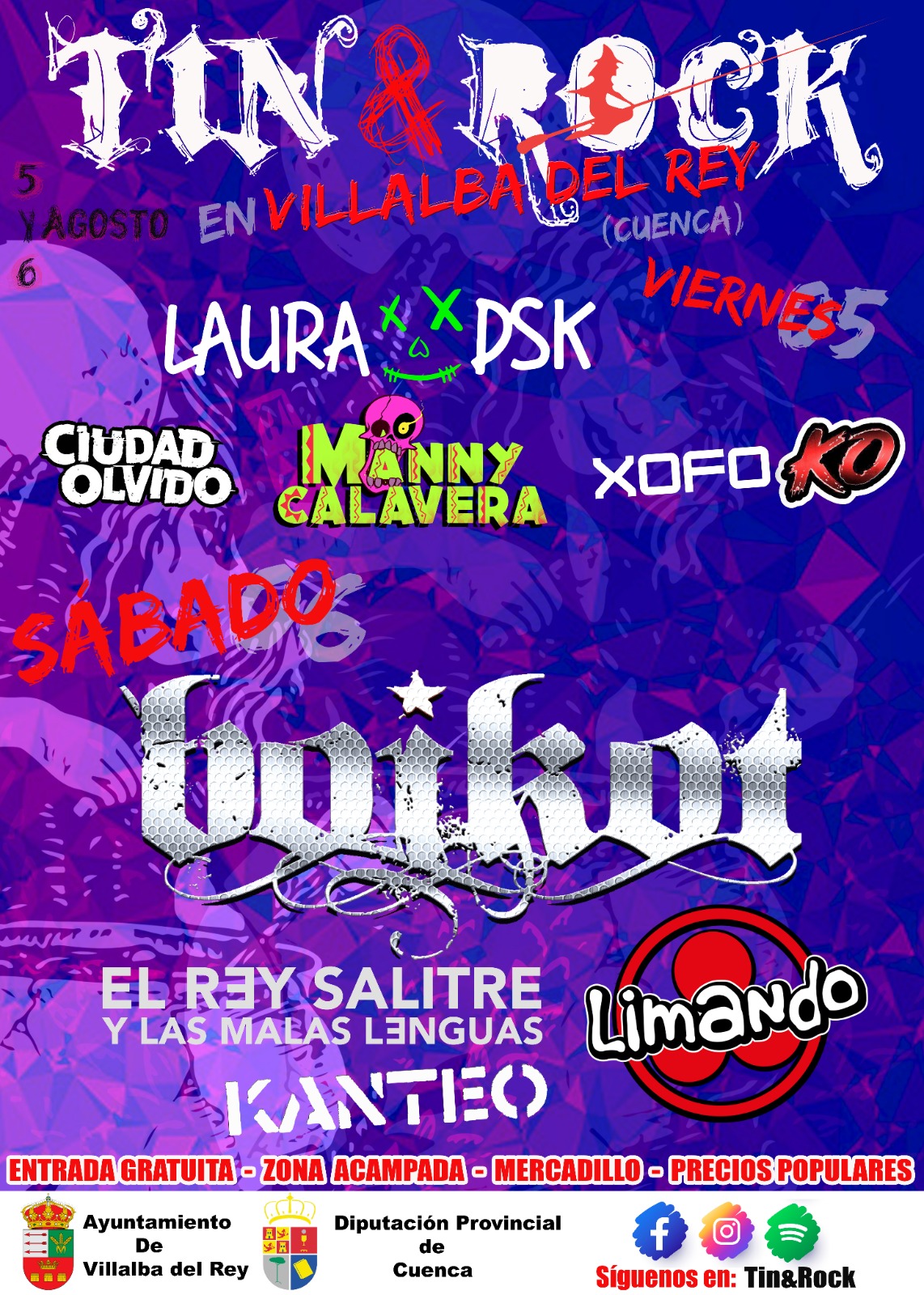 Cartel completo del Tinarock.