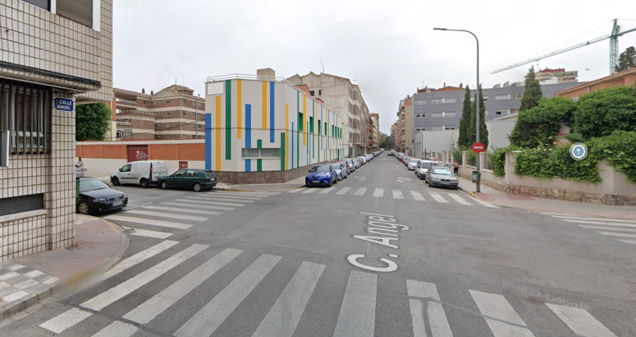 Calle Ángel, en Albacete, donde ha ocurrido la colisión. Foto: Google Maps.