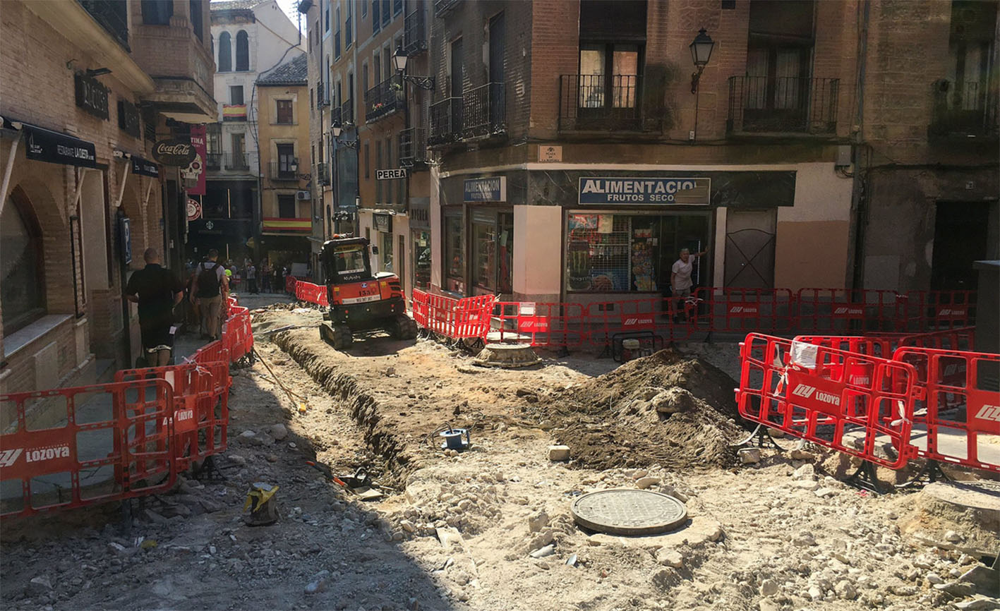 La zona de la calle de la Plata está en obras en estos momentos.