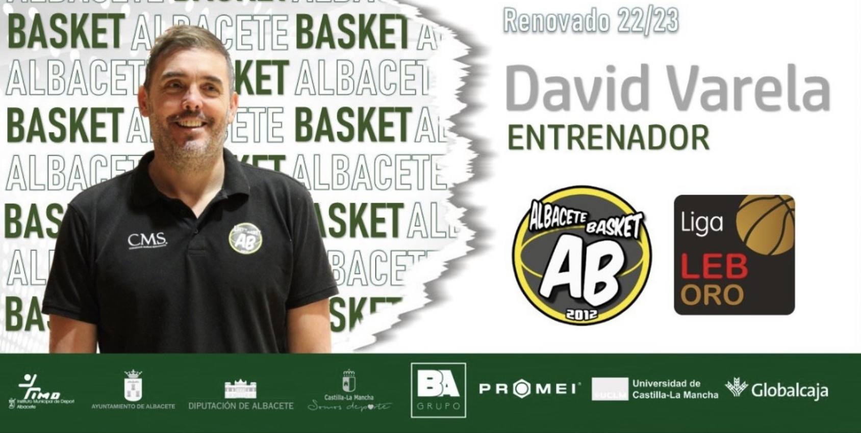 David Varela renueva una temporada más como entrenador del Albacete Basket.