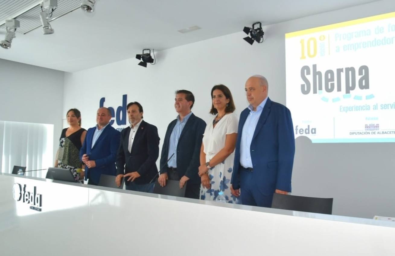 FEDA, la Diputación de Albacete, el Ayuntamiento y BBVA presentan la X edición del programa Sherpa.