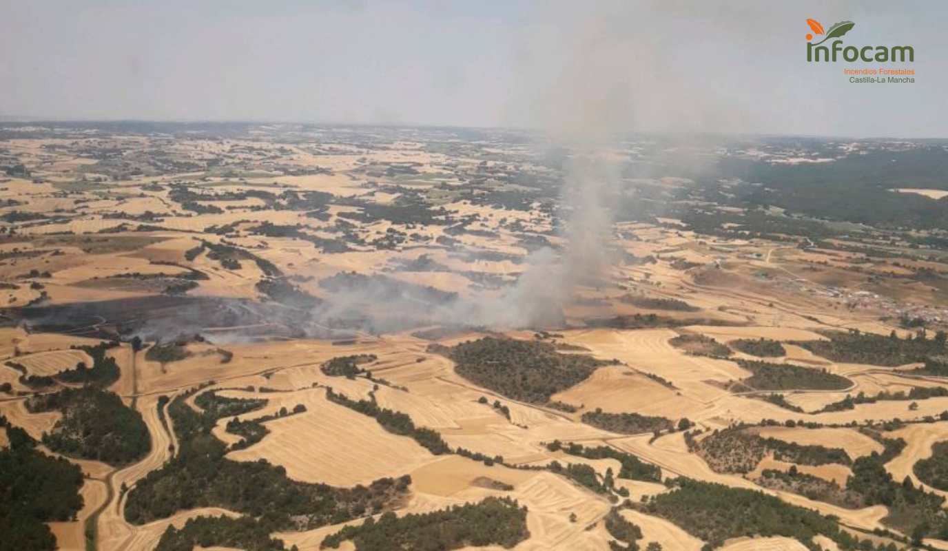 Incendio forestal en Fresneda de Altarejos.
