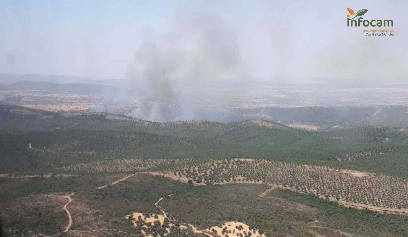 Incendio forestal en Malagón (Ciudad Real).