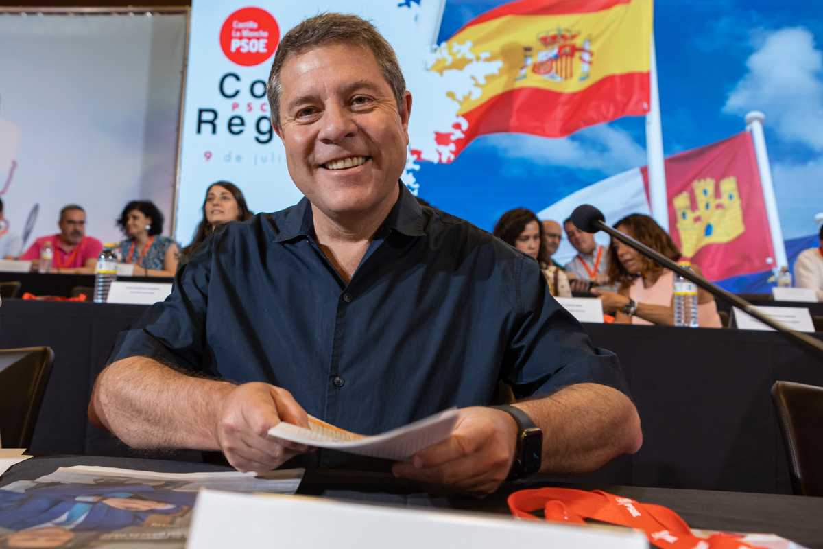 El presidente de Castilla-La Mancha y secretario general del PSOE, Emiliano García-Page. Foto: Ángeles Visdómine.