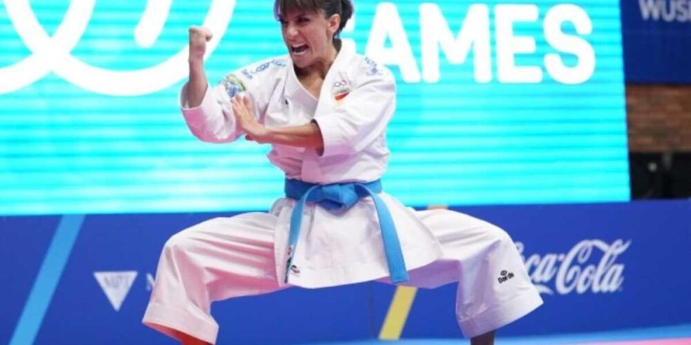 Sandra Sánchez en los Juegos Mundiales. Foto: @worldkarate_wkf / @gokhantnr