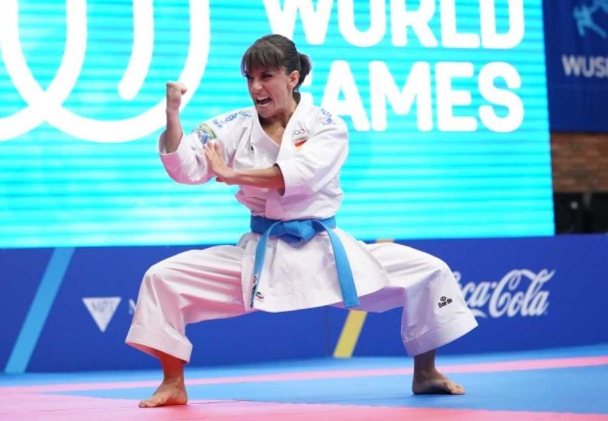 Sandra Sánchez en los Juegos Mundiales. Foto: @worldkarate_wkf / @gokhantnr