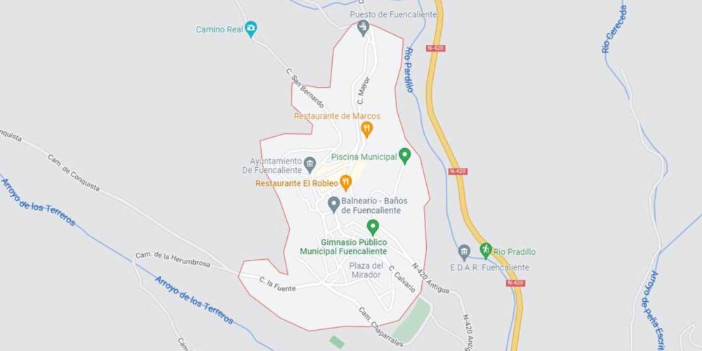 Accidente mortal en el término de Fuencaliente (Ciudad Real), en la N-420. Imagen: Google Maps.