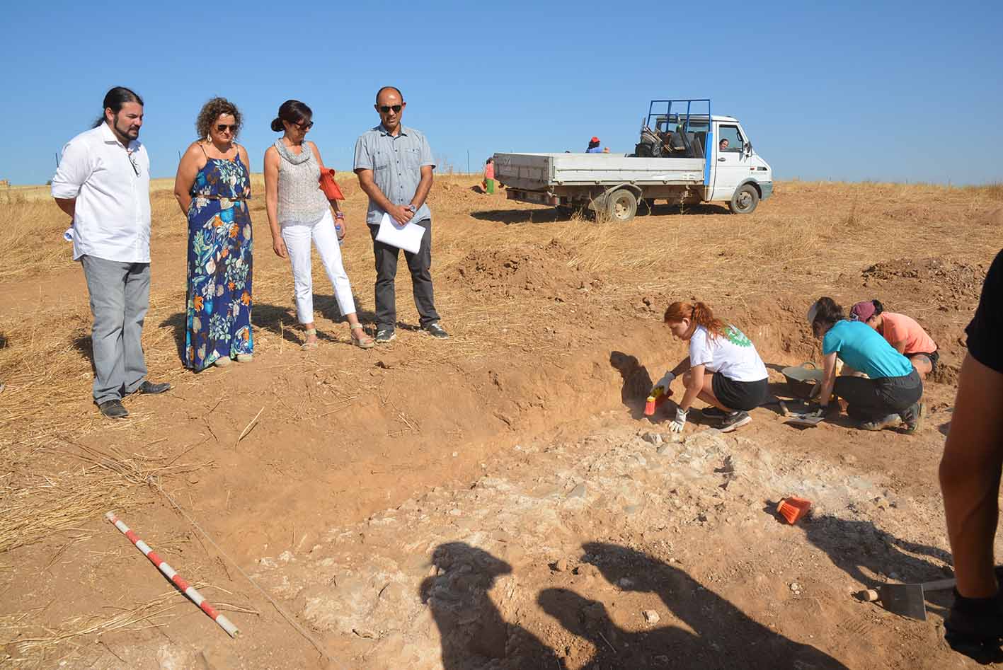 Trabajos de excavación en el yacimiento "El Solado", en Rielves (Toledo).