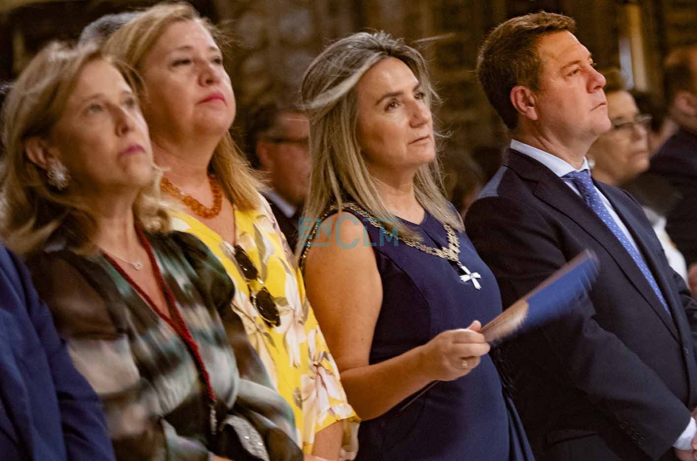 Milagros Tolón durante la misa de la Virgen del Sagrario