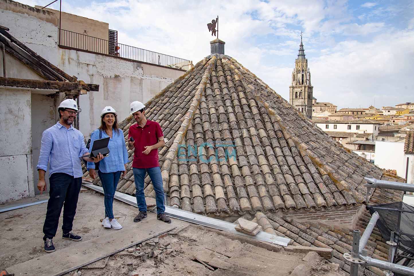 El Consorcio de Toledo lleva a cabo las obras de restauración del Salón Rico. Foto: Rebeca Arango.