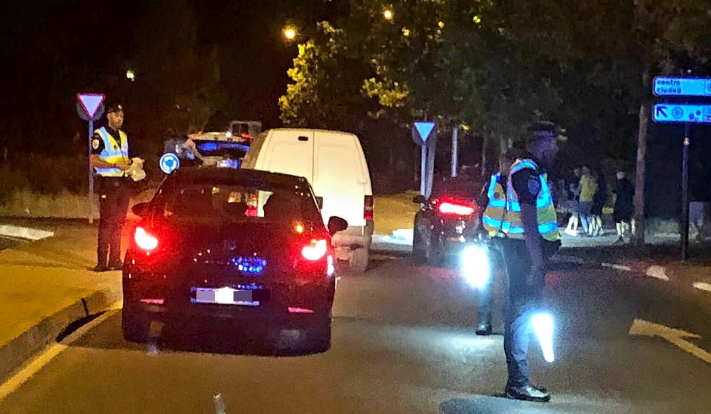 Imagen del control policial. Foto: Facebook de la Policía Local de Toledo.