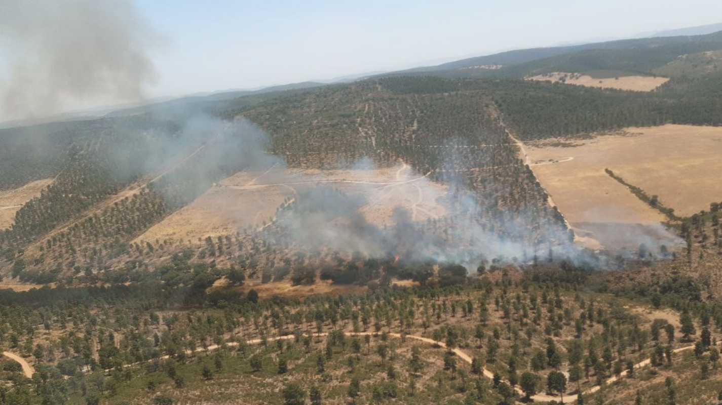 Imagen del incendio de Almadén que ocurrió a finales de julio.