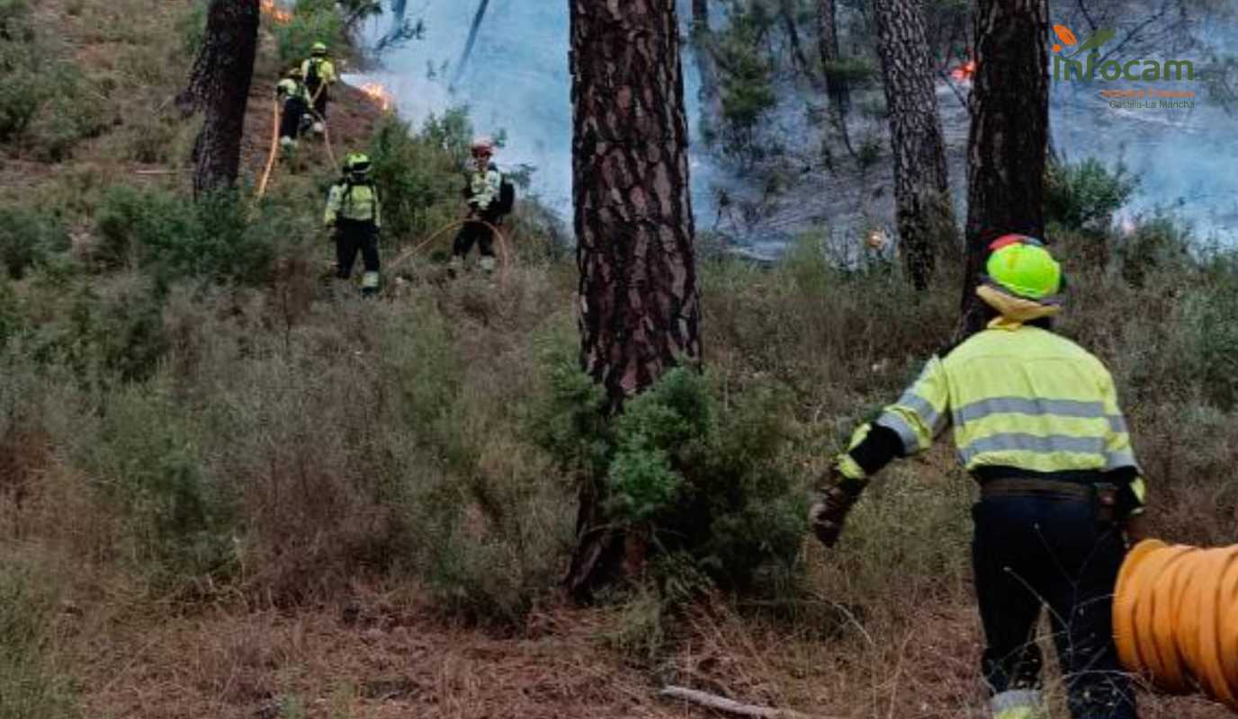 Imagen del incendio de Riópar. Foto: Plan Infocam.