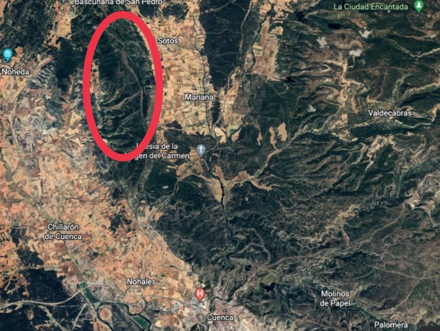 Imagen de la Sierra de Bascuñana, pero ojo, no corresponde con la ubicación exacta del parque.