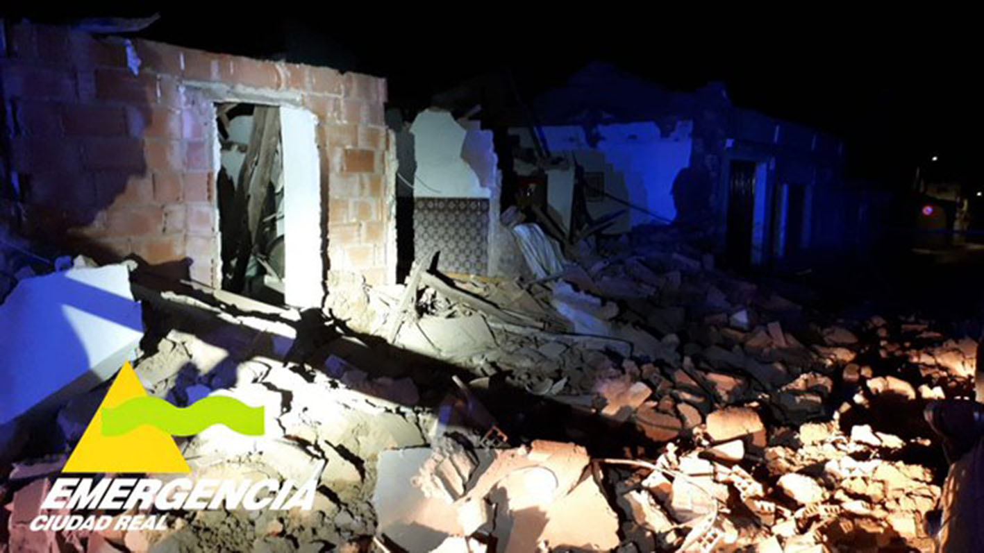 Así se ha quedado la casa derrumbada. Foto: @Emergencia1006.