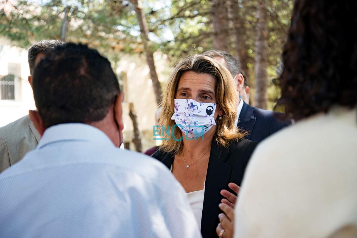 La ministra Ribera, cuando visitó Toledo.