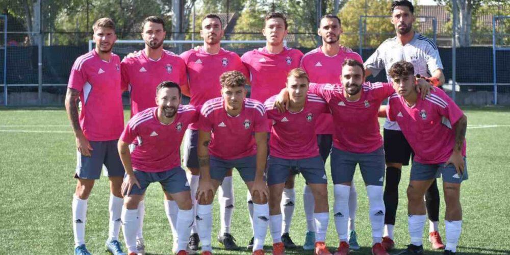 Imagen del CF Talavera en el partido en el que se han estrenado con victoria en Segunda RFEF.