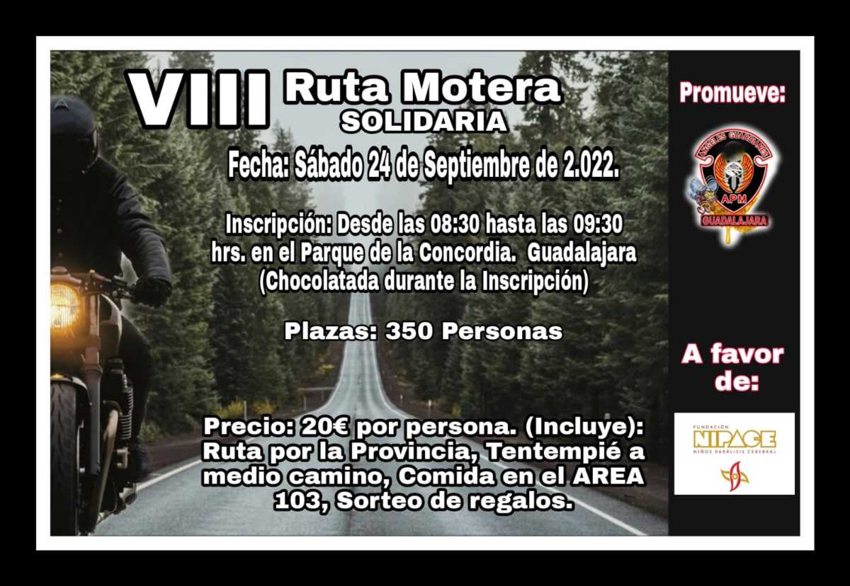 Cartel ruta motera Nipace