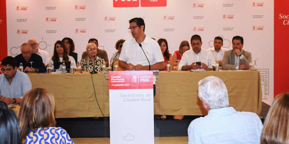 José Manuel Caballero, durante la celebración del Comité Ordinario del PSOE de Ciudad Real.